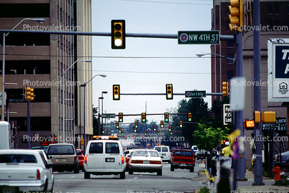 Traffic Signal Light, street, cars, Oklahoma City