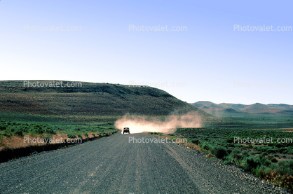 Dirt Road, backlit dust, Pyramid Lake Nevada