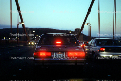 Golden Gate Bridge, car, sedan, automobile, vehicle