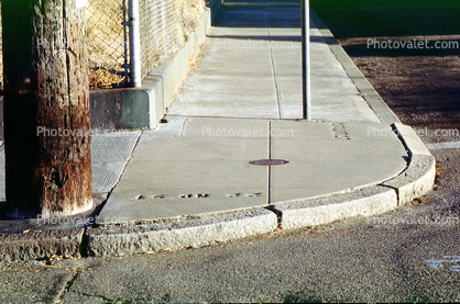 Curb, sidewalk, street, Potrero Hill