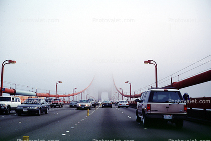 fog, car, sedan, automobile, vehicle