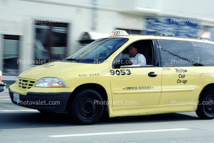 taxi van, driver, cab, man, male, person