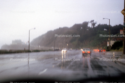 Great Highway, Cliff House, rain, rainy, inclement weather