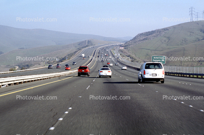 Interstate Highway I-80, American Canyon, California, Road, Roadway, Highway