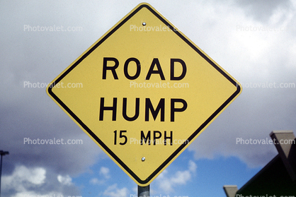 Road Hump, Caution, warning