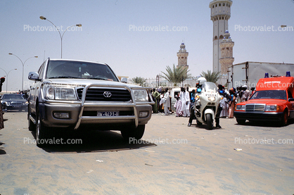 Police motorcycle, Road, Roadway, Highway, Car, Automobile, Vehicle, Touba Senegal
