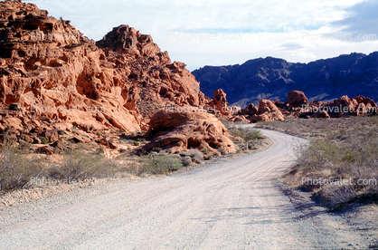 Valley of Fire, east of Las Vegas Nevada, Dirt Road, unpaved, scenic