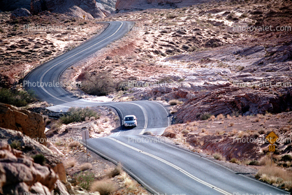Valley of Fire, east of Las Vegas Nevada, Road, Roadway, Highway