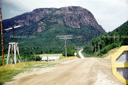 Road, Roadway, Highway, Dirt, Mountain, Forest, unpaved, Laurentide 1952