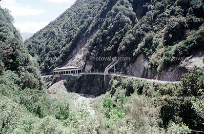 Snow Shed, Road, Roadway, Highway, The Otira Viaduct, New Zealand