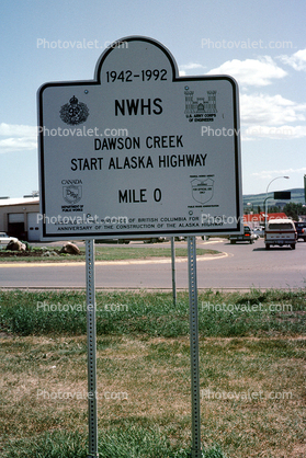 Dawson Creek, start Alaska Highway, NWHS