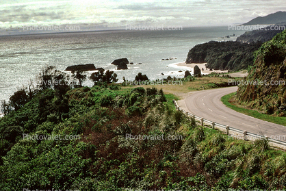Coastline, Road, Roadway, Highway, shoreline, coastal, New Zealand