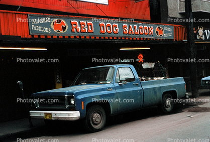 Red Dog Saloon, Pickup Truck, Juneau, Alaska, July 1974, 1970s