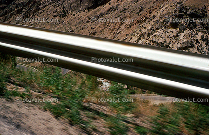 Guardrail, Road, Roadway, Highway, Shell Canyon, Bighorn Wyoming