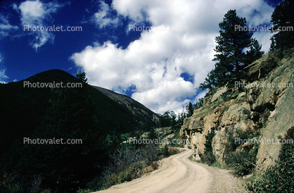 Dirt Road, Highway, unpaved, Fall River Road, S-curve