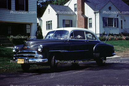 Chevy, Parked Car, Chevrolet, automobile, Long Island New York, 1951, 1950s