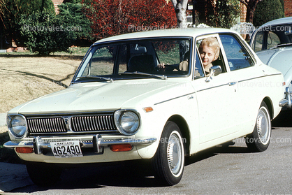 Parked Compact Car, Toyota Corolla, Maryland, minicar, automobile, Louise Levine, 1969, 1960s