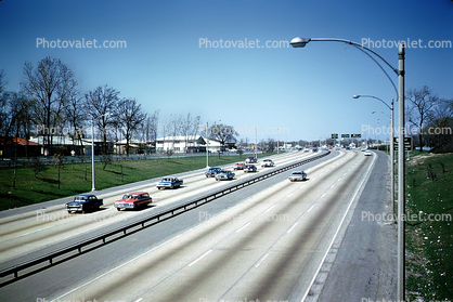 Highway, road, roadway, cars, freeway, Level-A Traffic, 1963, 1960s