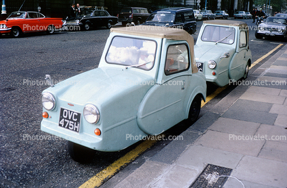 Bond Car, Microcar, sidepanels, three-wheeler, Three Wheeler, minicar, mini, vehicle, Cabriolet, automobile, October 1970, 1970s
