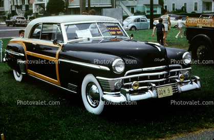 1950 Chrysler, two-door sedan, car, chrome grill, whitwall tires, Pottstown Pennsylvania, 1950s