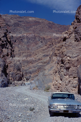 1960 Chevy Impala, four-door sedan, Treeless Canyon, April 1963, 1960s