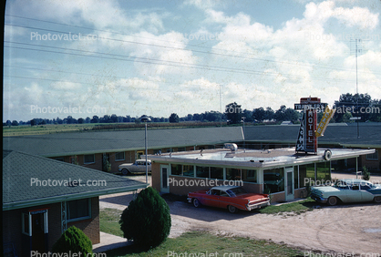 Travelers Motel, Buick Cars, August 1959, 1950s
