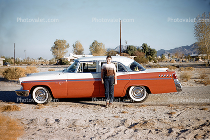1956 Chrysler New Yorker, four-door sedan, car, 1958, 1950s