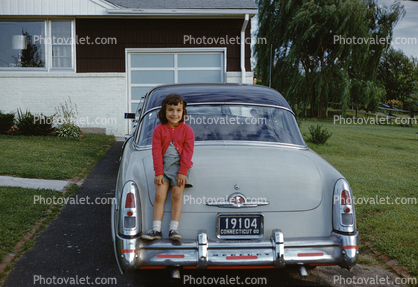 1960 Ford Mercury, Girl smiling, car, automobile, 1960s