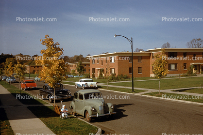 Cars, Suburbia, Apartment Buildings, Philadelphia, 1959, 1950s