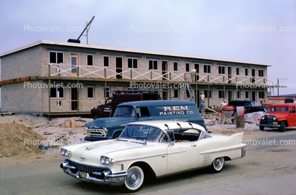 1959 Cadillac, car fins, Ortley Beach, New Jersey, July 1962, 1960s