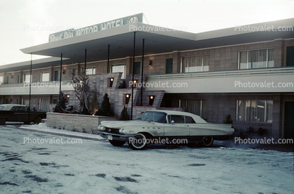 1960 Buick Electra 225, motel building, 1960s