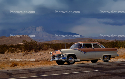 Ford Fairlane, mountains, 1950s