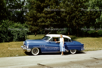 1953 Buick Special, Woman, Car, 1950s