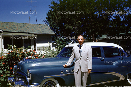 1953 Buick Special, Man, Car, 1950s