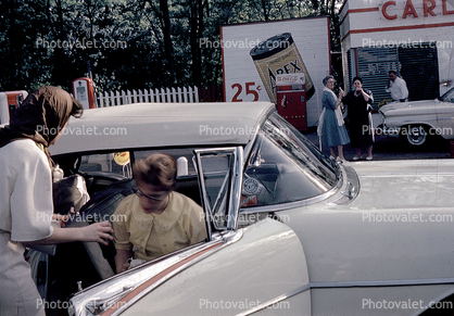 Ford, Women, Car, Coca-cola Machine, 1950s