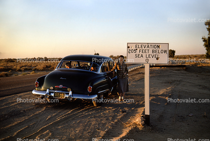 1952 Buick Super 88, Woman, Desert, 1950s