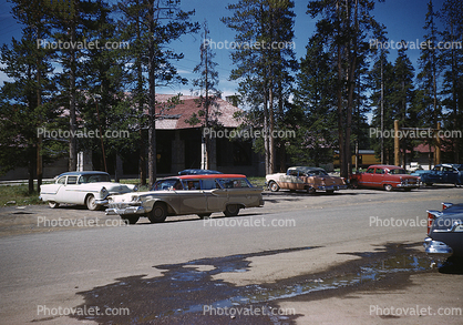 1959 Ford Country Sedan station wagon, West Yellowstone, July 1959