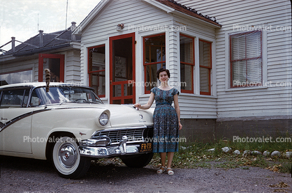 1956 Ford Crown Victoria, Home, House, Woman