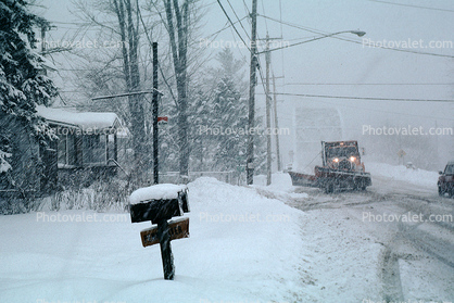 Mailbox, Truck Plowing Snow, Syracuse