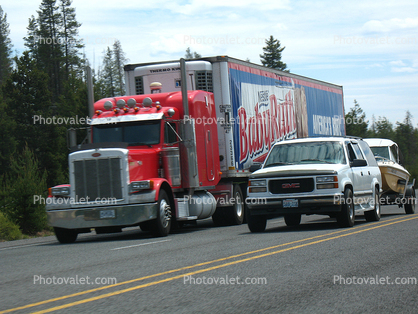 Peterbilt, Baby Ruth, Highway-97, southern Oregon, Semi-trailer truck, Semi