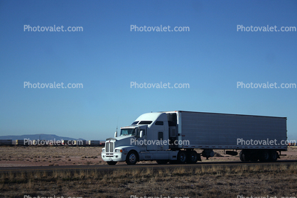 Kenworth, Interstate Highway I-40, Roadway, Road, (Route-66), Semi-trailer truck, Semi