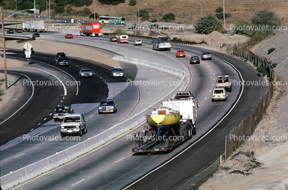 Interstate Highway I-580, Castro Valley, traffic, cars