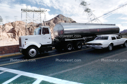 Roadway, Hoover Dam, Sunshine Western, Fuel Truck, White semi