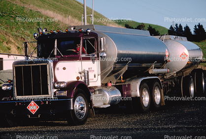 Peterbilt, Gasoline Tanker, Fuel Truck, gas truck, Tanker Truck