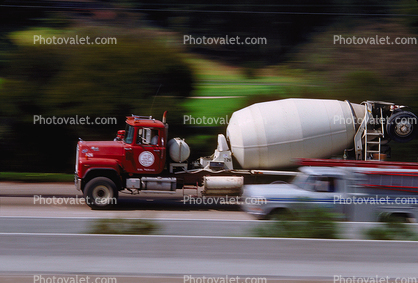 Mack Truck, Cement Mixer, US Highway 101