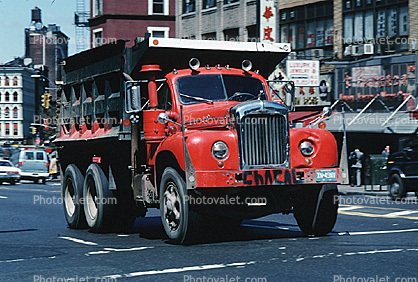 Mack dump truck, New York City, diesel