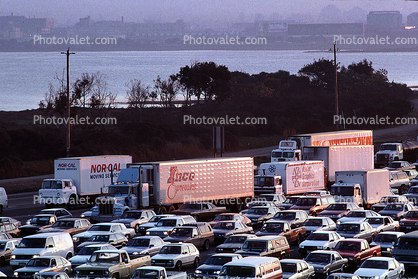 Toll Plaza, San Francisco Oakland Bay Bridge, Semi-trailer truck, Semi
