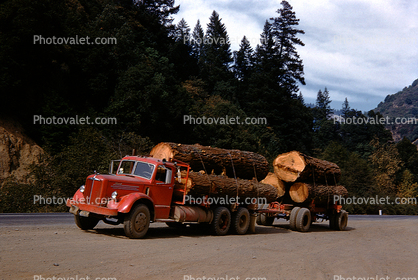 Logging Truck, Mack Truck, 1950s