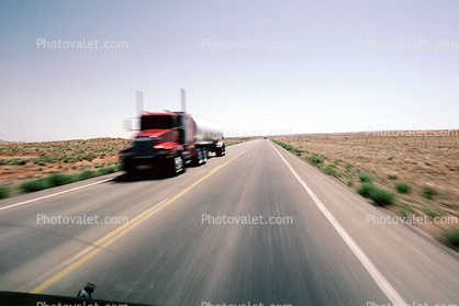 Truck, highway, tanker, Monument Valley