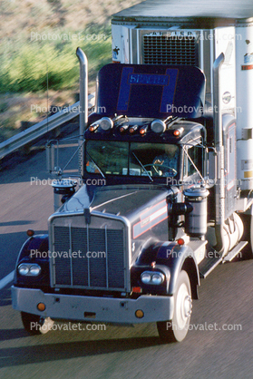 Kenworth, Interstate Highway I-40 looking west, Semi-trailer truck, Semi